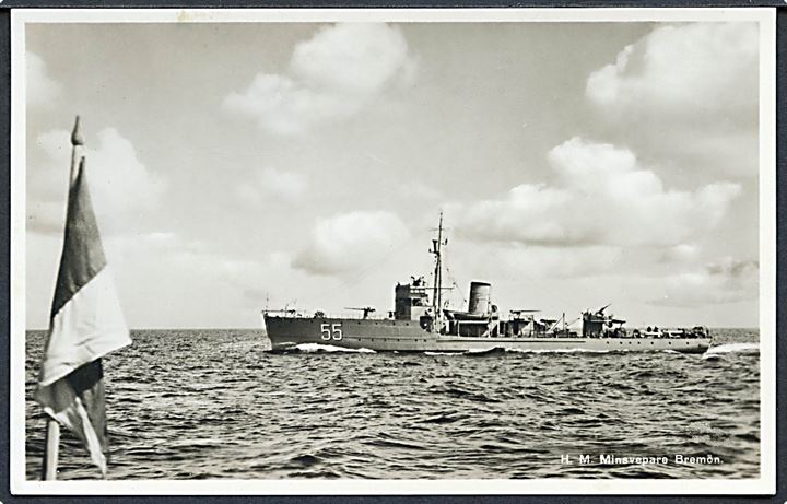 Bremön, svensk minestryger no. 55. Sveriges Flotta no.44417.