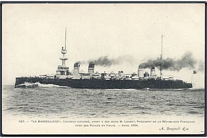 La Marseillaise, fransk krydser som bl.a. var i Sønderjylland i forbindelse med genforeningen i 1920. No. 587.