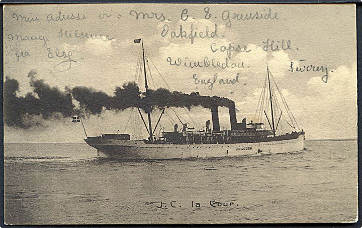 J. C. la Cour, S/S, DFDS englandsbåd. Esbjerg Papirforretning no. 2181.