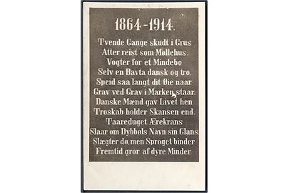 1964 - 1914. Tyvende gange skudt i grus. Minde plade med Digt af Thordur Thomasson. J. Boisen no. 210. 