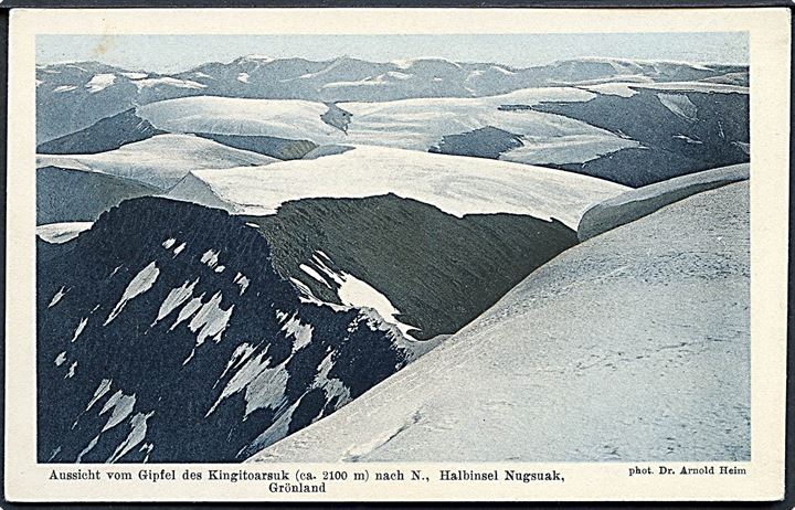 Kingitoarsuk på Nugsuak halvøen. Brunner & Co. serie 84D nr. 24. Foto Dr. Arnold Heim.