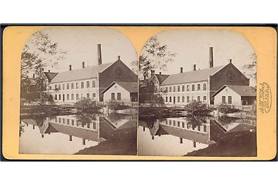 Silkeborg Papirfabrik. Stereokort no. 346. Fotograf Adolph Hermann Vorbeck, Holstebro.
