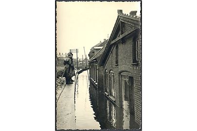 Kolding, Parcelvej under oversvømmelsen d. 2.3.1941. Fotokort u/no.