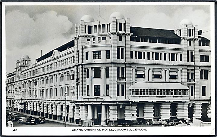 Ceylon. Grand Oriental Hotel, Colombo. Fotokort no. 46. 
