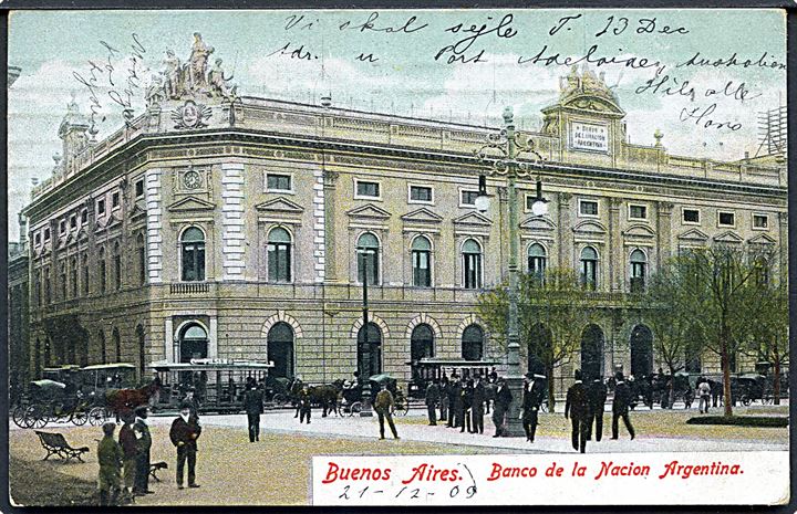 Buenos Aires. Banco de la Nacion Argentina. Med sporvogne. No. 93. 