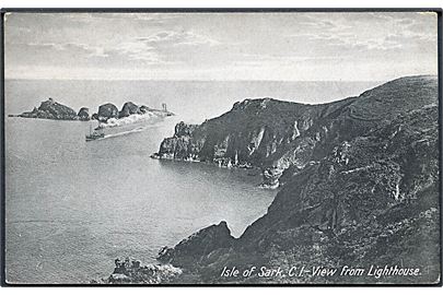 Isle of Sark, C. I. Udsigt fra Fyrtårnet. No. 928. 