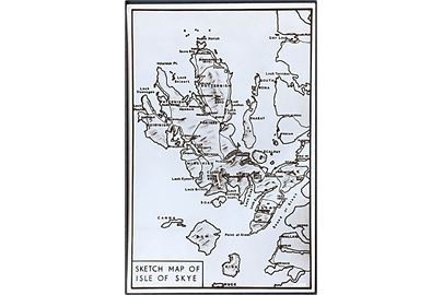 Tegnet kort over Isle of Skye. Fotokort no. A 1138. 