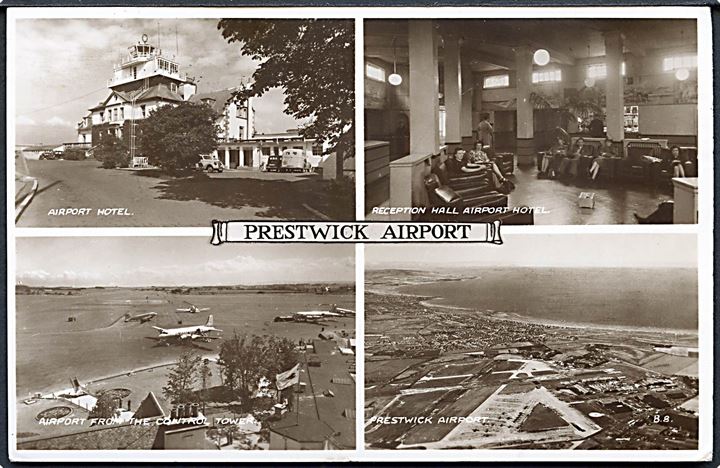 Prestwick Lufthavn & Hotel. Valentine & Sons no. B. 8. 