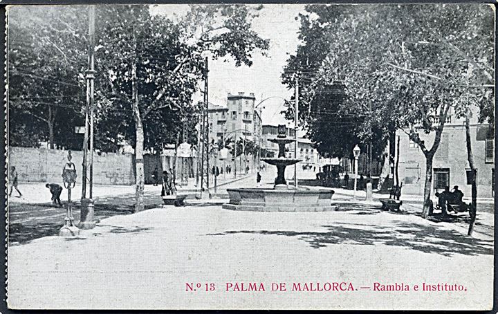 Palma de Mallorca. Rambla e Instituto. G. L. no. 13. 