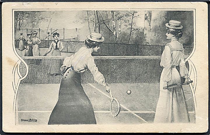 Edmund Bruning: Kvinder spiller tennis. T. S. N... S 424, no. 5. 
