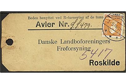 30 øre Chr. X single på manila-mærke stemplet Store-Heddinge d. 3.5.1946 til Roskilde.