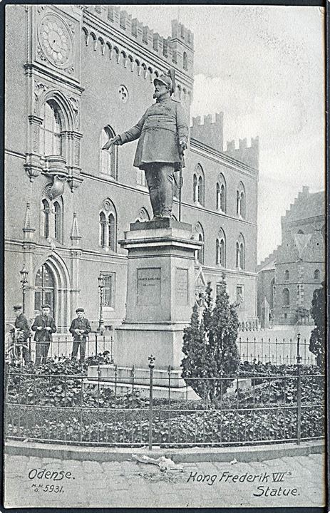 Odense. Kong Frederik VII's Statue. H. H. O. no. 5931. 