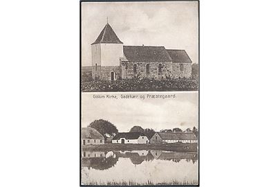 Gislum Kirke, Gadekær og Præstegaard. Nørgaards Forlag no. 2788. 
