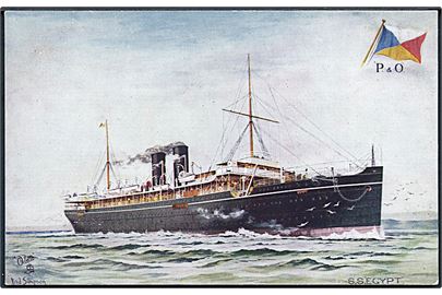 Egypt, S/S, Peninsular and Oriental Steam Navigation Company. Tucks no. 9112.