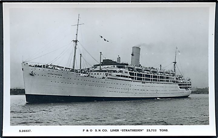 Stratheden, S/S, Peninsular and Oriental Steam Navigation Company, no. S.20337.