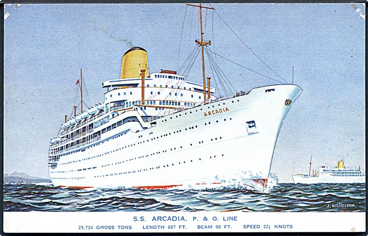 Arcadia, S/S, Peninsular and Oriental Steam Navigation Company. No. 5265.