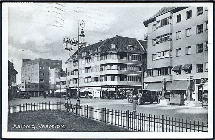 Aalborg. Vesterbro med Benzinstandere. Stenders, Aalborg no. 280. 