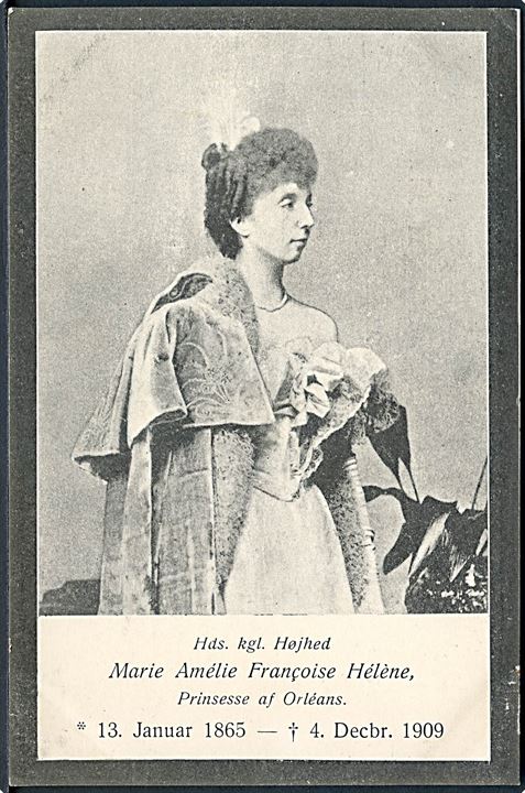 Hendes Kongelig Højhed Marie Amélie Francoise Hélène, Prinsesse af Orléans. 1865 - 1909. U/no. 