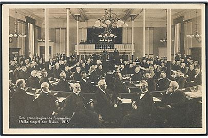Den grundlovgivende Forsamling. (Folkethinget) d. 5 Juni 1915. Stenders no. 38684. 