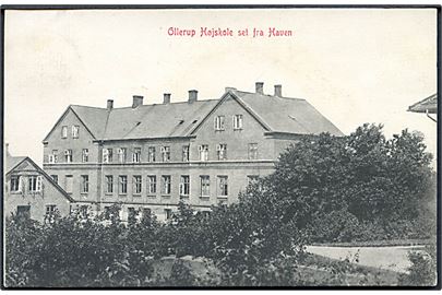 Ollerup Højskole set fra Haven. Warburgs Kunstforlag no. 4637. 
