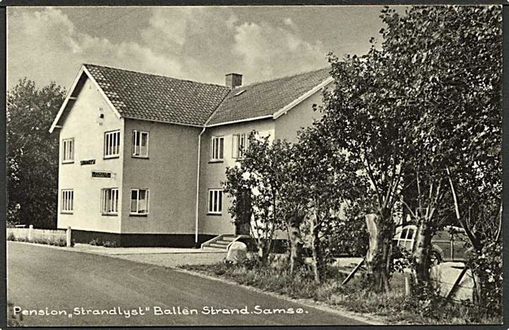 Pension Strandlyst ved Ballen Strand. Stenders/H. Hemmingsen no. 99577.