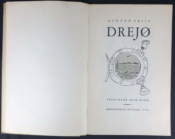 Drejø, topografisk beskrivelse af Achton Friis med illustrationer af Erik Bork. 45 sider.