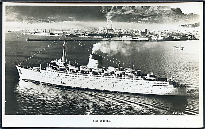 M/S Caronia, Cunard Line. Valentine & Sons Ltd. no. R. P. no. 148. 