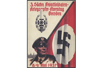 3. Sächs. Frontsoldaten-Kriegsopfer-Ehrentag i Dresden 1937. Nytryk.