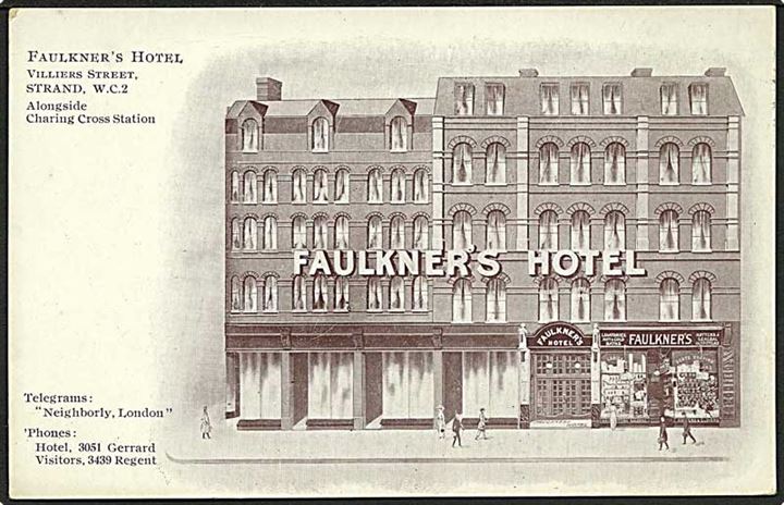 Faulkner's Hotel i London, England. U/no.
