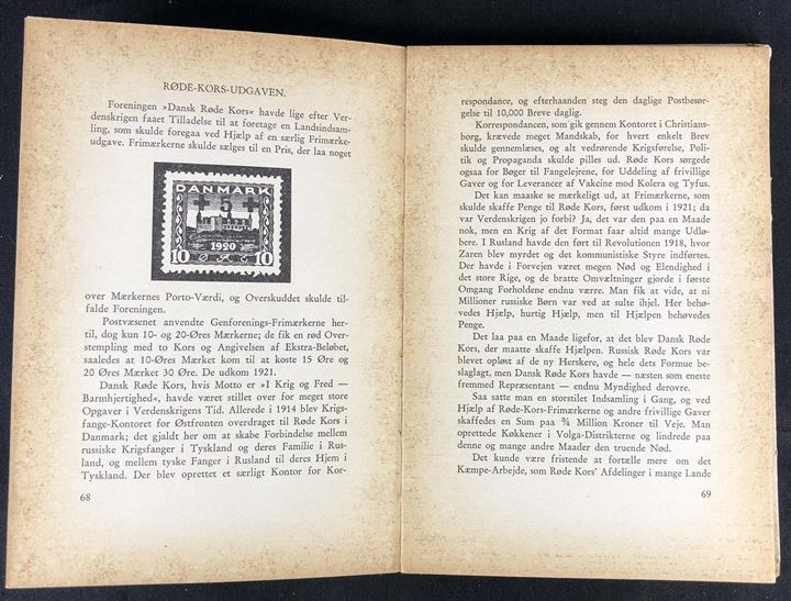 Frimærkerne fortæller om Danmark - en Bog for Ungdommen af Sigurd Togeby. 127 sider illustreret beskrivelse af de danske frimærker udgaver, deres historie o.l.