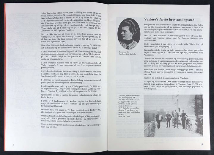 Vanløse gennem tiderne - Posthistorie lokalhistorisk hæfte af Sven J. Olsen. 36 sider.