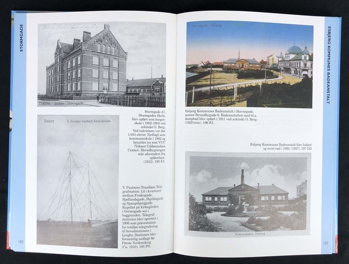 Hilsen fra Esbjerg, Esbjerg postkort 1897-1975 med tekst af Finn Jessen. 223 sider.