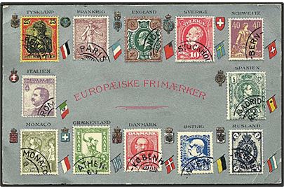 Europæiske frimærker. U/no.