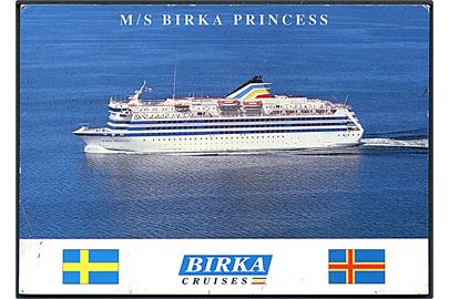 Birka Prinsess, M/S, Birka Line. Sendt fra Mariehamn, Åland d. 29.9.1998 til Danmark. Retur som ubekendt. M/S Birka Brincess blev i 2006 solgt til Grækenland under navnet Sea Diamond og sank det efterfølgende år efter en grundstødning ved den græske ø Santorini.