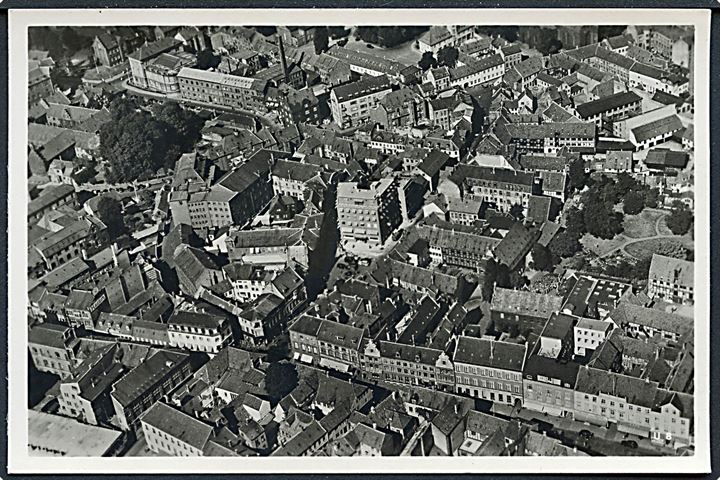 Odense, luftfoto over den indre by. A. Vincent u/no.