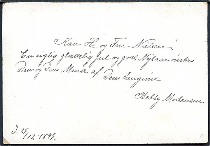 G. C. Hayté: Strandvogn. kartonkort dateret d. 24.12.1894. U/no.