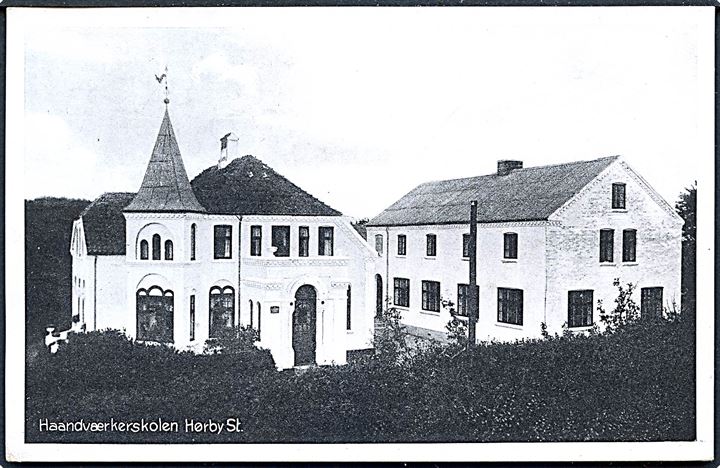 Haandværkerskolen, Hørby St. Fotograf L. Daugaard. Stenders no. 65826. 