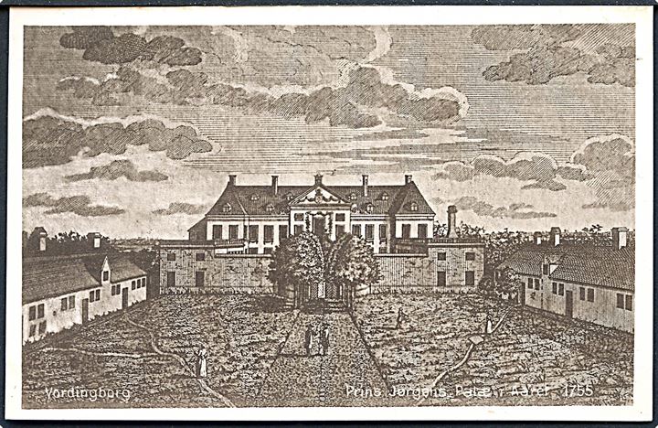 Vordingborg. Prins Jørgens Palæ i Aaret 1755. Stenders no. 42974. 