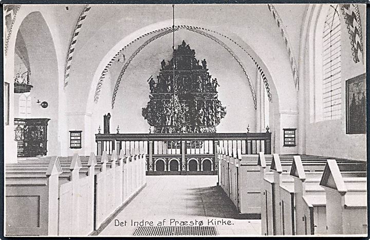 Det indre af Præstø Kirke. Andreas Jensen no. 16519 k. 
