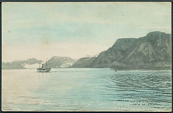 Svalbard. Virgo Havn med S/S “Kong Harald”. B. M. Schönberg no. 1685.