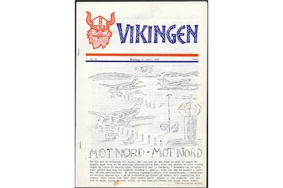Vikingen - Organ for alle vikinge-ætlinger i Midt-Östen ved DANOR BN, UNEF Hospital, UNEF HQ og UNTSO. No. 11 - 2.4.1965. 10 sider soldater avis for de nordiske FN-styrker i mellemøsten.