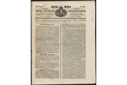 Fyens Stifts Adresse-Avis og Avertissementstidende 17.7.1838. 4 sider.