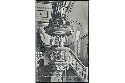Fredericia. Prædikestolen i Trinitatis Kirke. Adams Postkort Central no. 13145. 