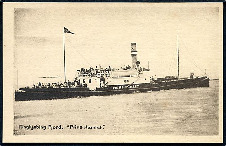 Ringkjøbing Fjord med Prins Hamlet. Stenders no. 28127. 
