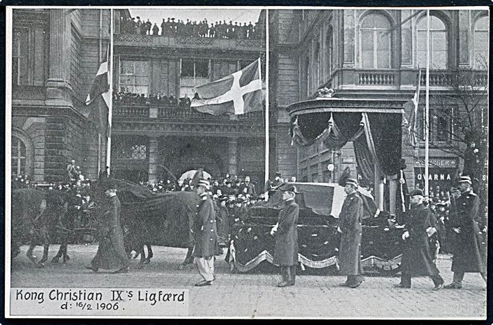 Kong Christian IX's Ligfærd d. 16.2.1906. Alex Vincents no. 548. 