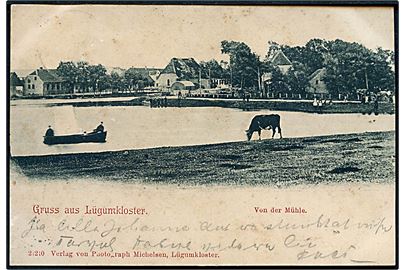Hilsen fra Løgumkloster. Von der Mühle. Photo raph. Michelsen no. 21210. 