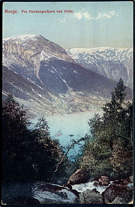 Norge. Fra Hardangerfjord ved Odda.  Mittet & Co. no. 106.