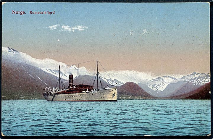 Norge. Romsdalsfjord med Skib. Mittet & Co. no. 72. 