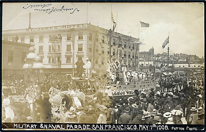 San Francisco, Military & Naval Parade 7.5.1908. Patton u/no.