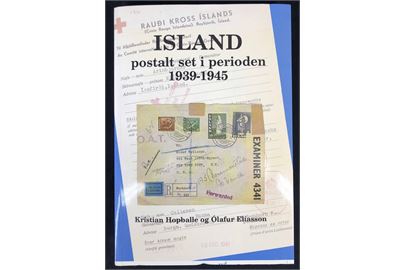 Island postalt set i perioden 1939-1945 af Kristian Hopballe og Ólafur Elíasson. 352 sider. Hovedværk om postale forhold på Island under 2. verdenskrig. Uskåret bogtrykker eksemplar.